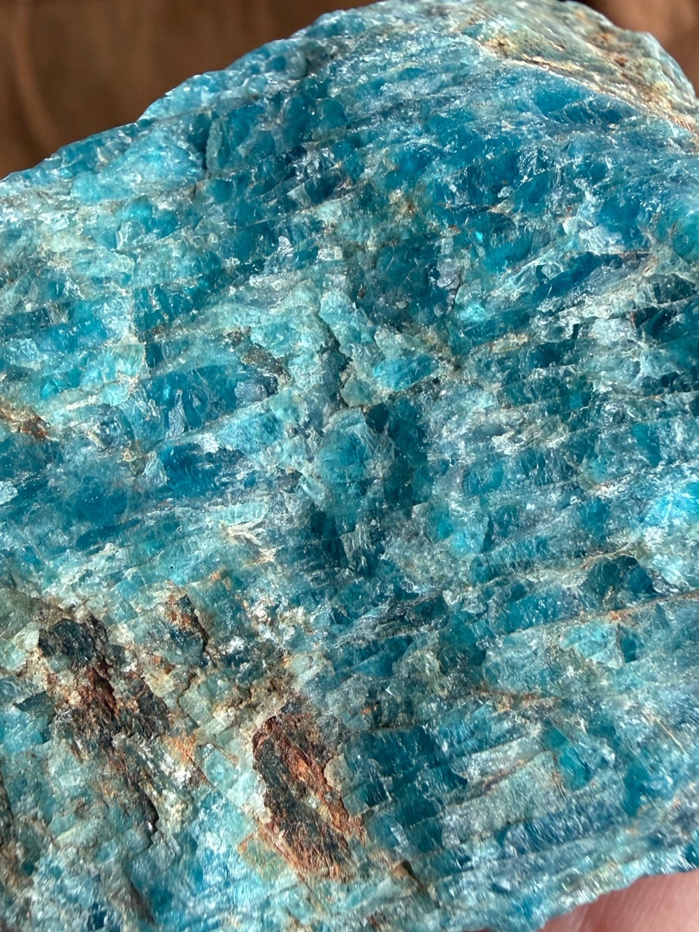 Raw Blue Apatite Decorative Home Art Stone